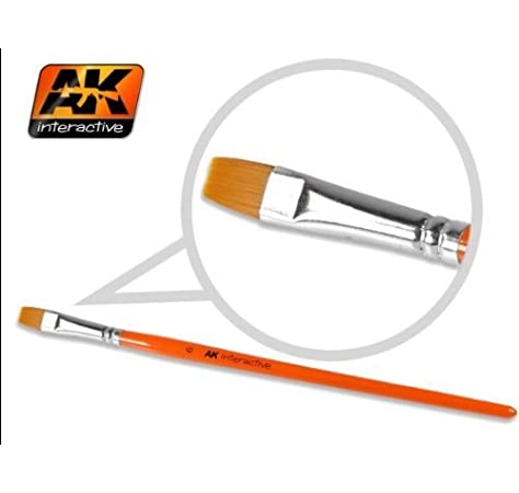 AK Interactive Brushes Synthetic Flat 6