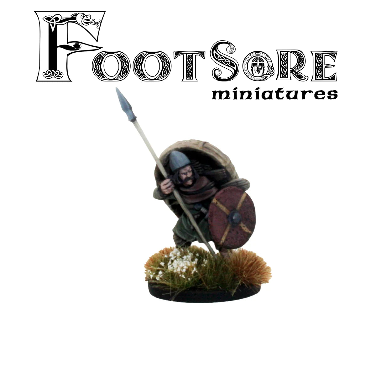Footsore Miniatures - Welsh Warrior With Coracle