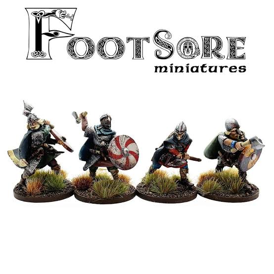 Footsore Miniatures - Late Saxon Huscarls With Hand Weapons