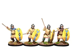 Footsore Miniatures - Late Roman Unarmoured Infantry In Helmets